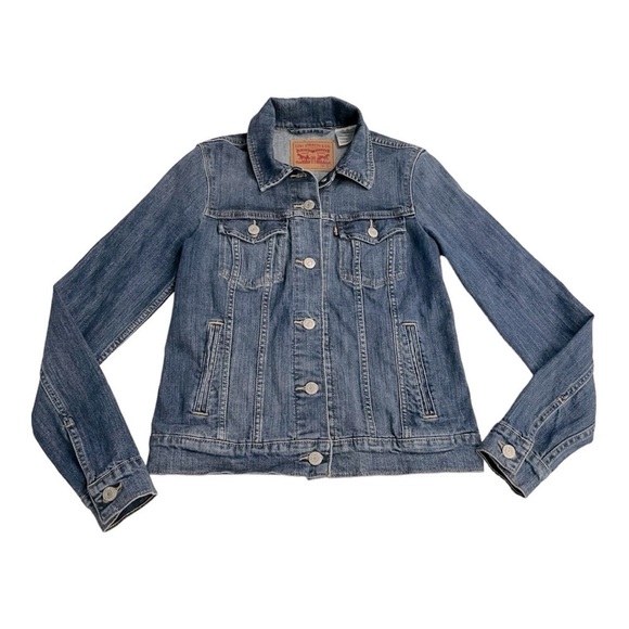 Levi's Original Dark Blue Denim Trucker Jean Jacket
S40117 Women's Size Small - Picture 5 of 9